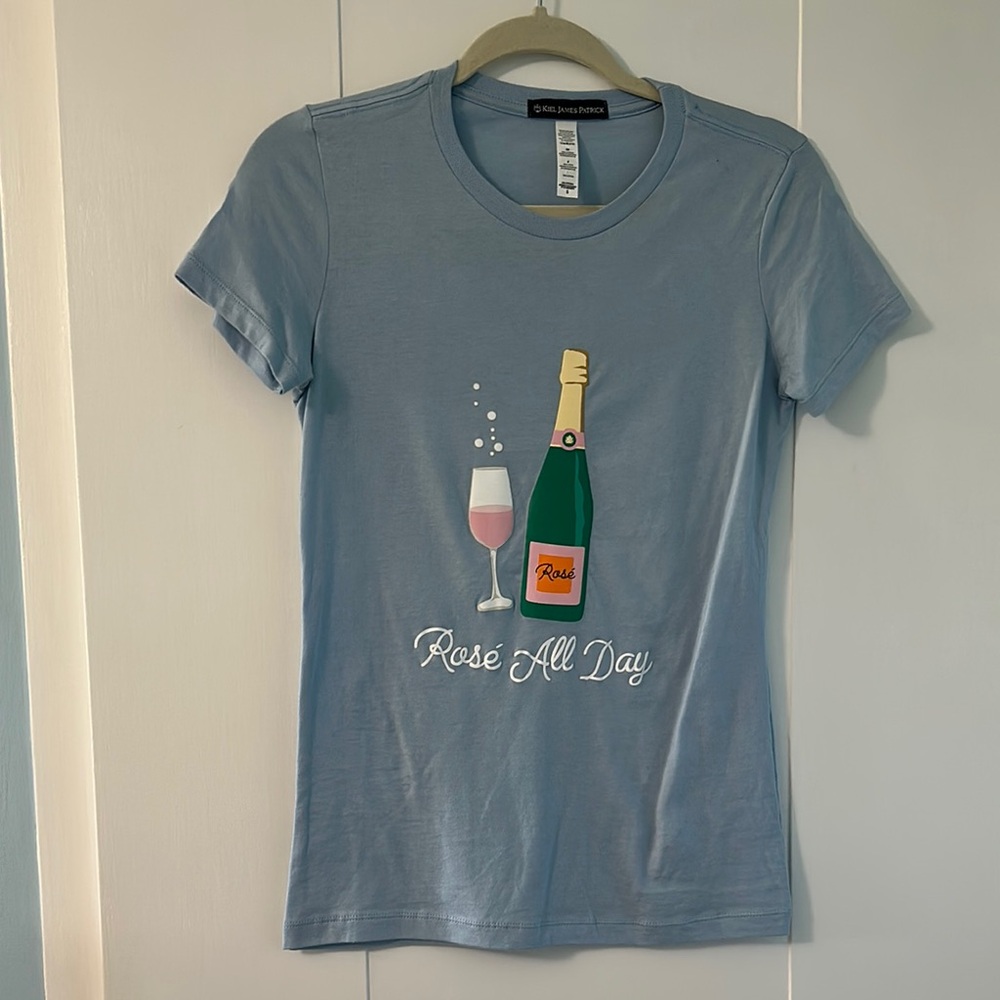 Kiel James Patrick Rosé All Day Blue Short Sleeve Tee Sz S